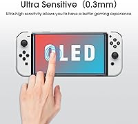 Vista 4 de amFilm Auto-Alignment OneTouch for Nintendo Switch OLED 7.0" 2021 Matte Screen Protector, Tempered Glass, 30 seconds Installation, Bubble Free, Anti