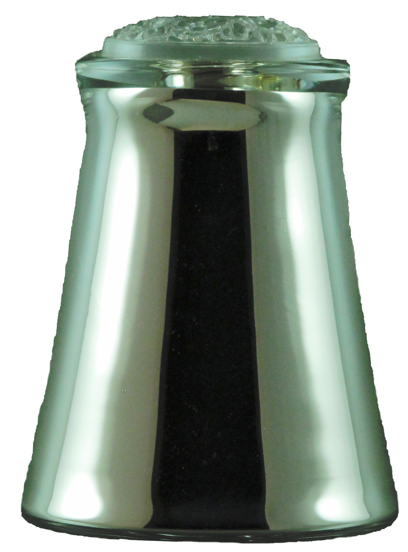 Dedal XXL de cristal plateado estilo campesino con tapa de cristal tallado elegante