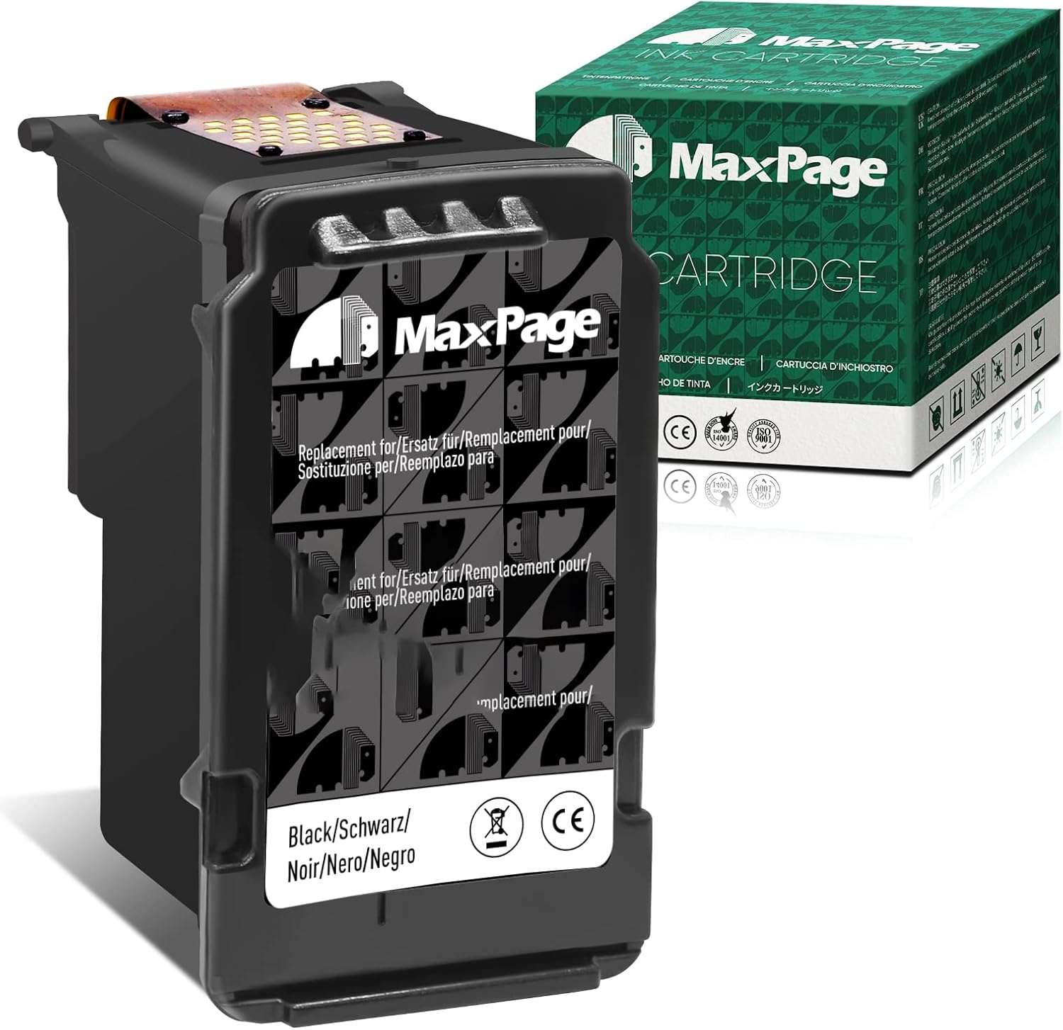 MaxPage Remanufactured Ink Cartridge Replacement for Canon PG245XL 245 XL PG243 Black Use with