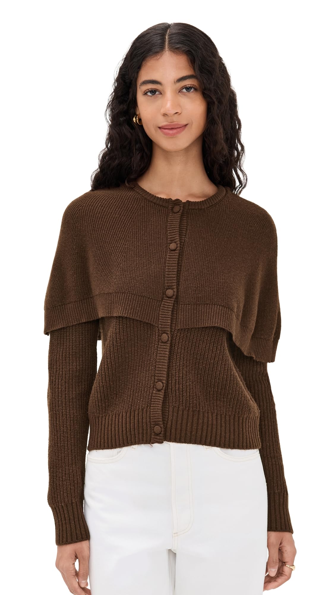 WAYF Womens Capelet Cardigan