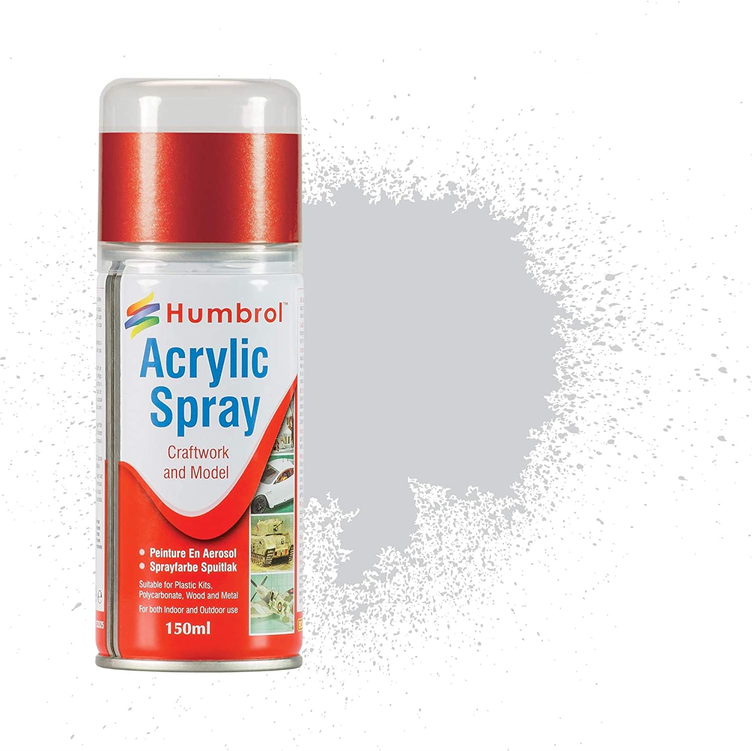 Humbrol Modellers Spray Paint - AD6011 No 11 Silver 150ml - Model Paints for Plastic Kits, Fast-Drying Modelling Paint for Crafting Surfaces Including Plastic, Fabric, Glass, Wood & Metal Models