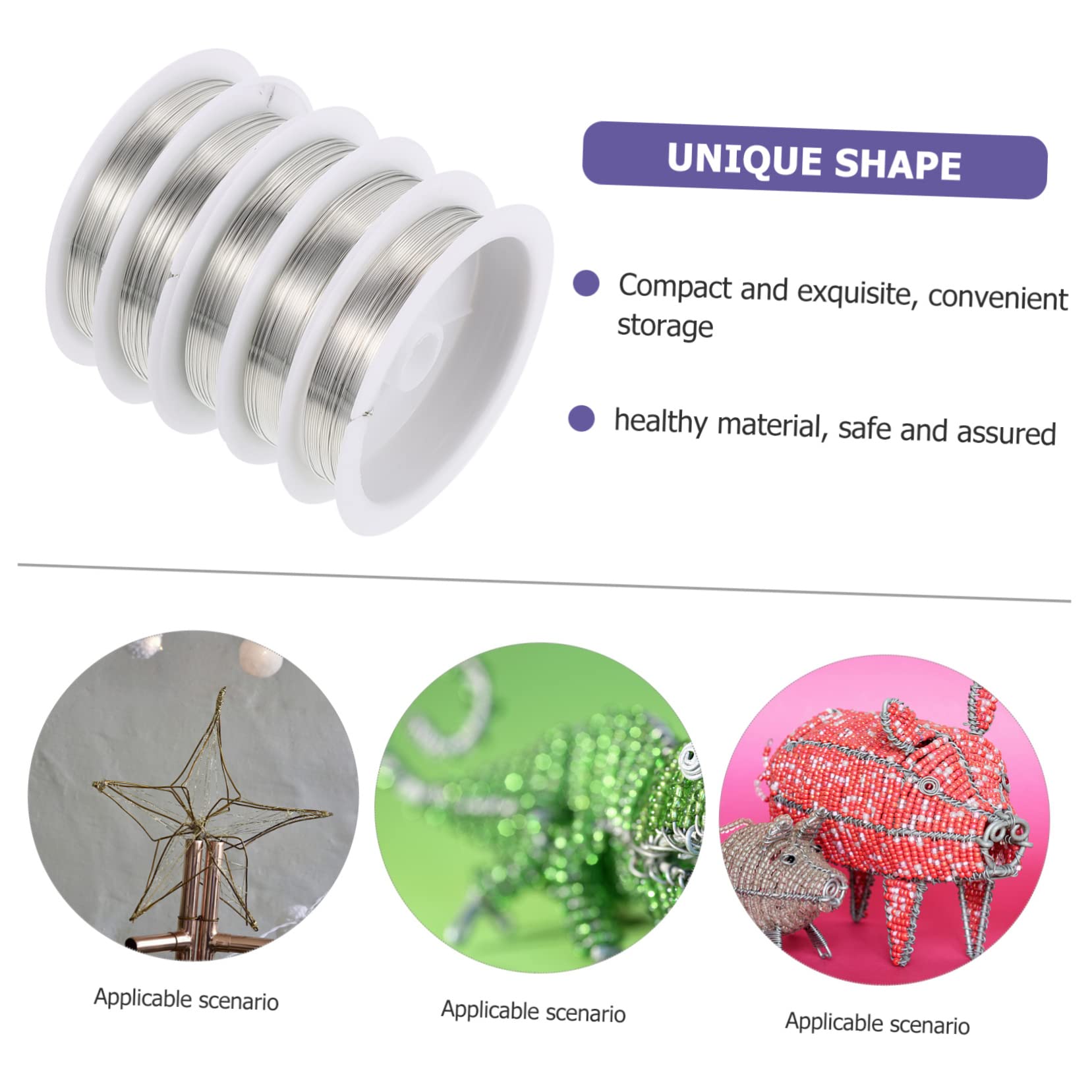 VILLCASE 25rotoli Filo Di Rame Per Fatti Mano Di Filo Decorativo Per Creazioni Artigianali Realizzazione Gioielli e Modellismo Flessibile e Durevole Per Progetti