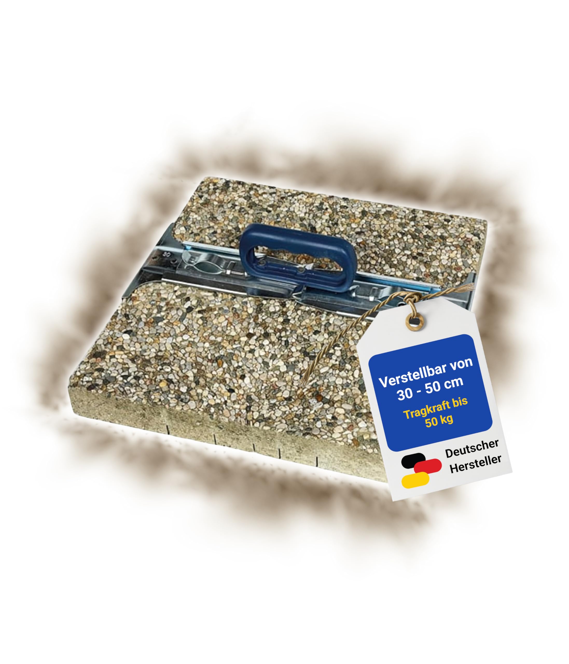 Karl Dahm Plattenkuli I Plattenheber für Platten von 30 bis 50cm I Praktischer Gehwegplatten Heber I Plattenheber Terrassenplatten I Hebehilfe – 10751