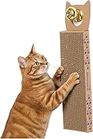 SmartyKat Scratch Up Hanging Cat Scratcher with Catnip Infusion - Corrugated Cardboard for Furniture Protection, Brown Single Wide