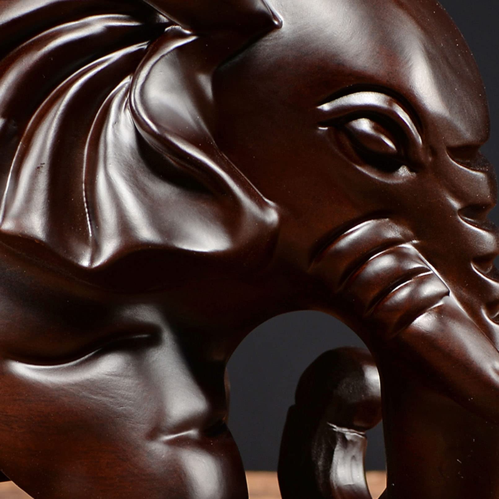 Amazon.co.jp: 象オブジェ ゾウ 置物 木製象置物 ミック ゾウオブジェ