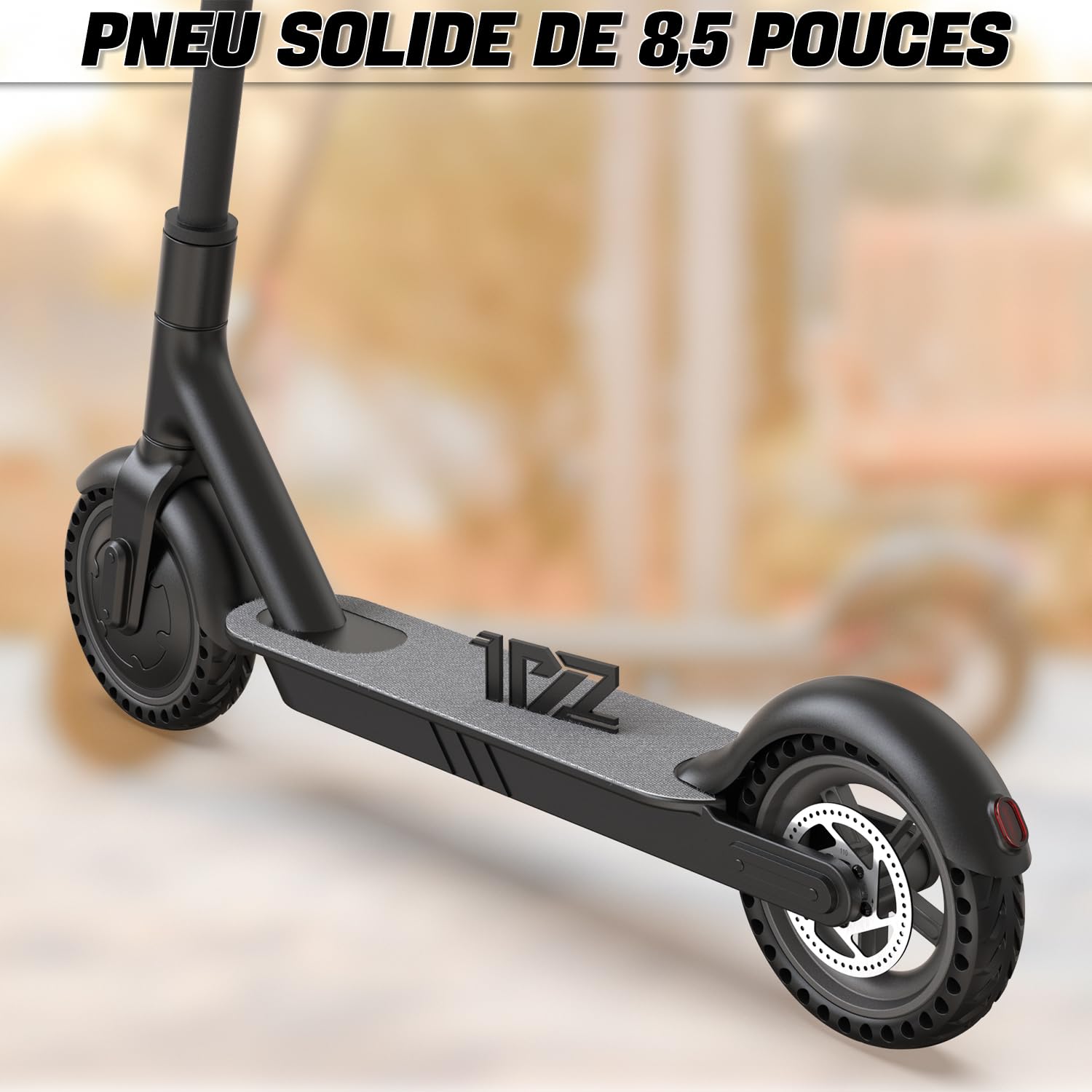 1PZ FMR-PR2 Kit de Roue Solide 8,5 Pouces remplacement pour Xiaomi Pro/Pro 2 | Disque de Frein 120mm inclus | avec Pneu Plein Anticrevaison et Moyeu| Compatible Roue Avant/Arrière