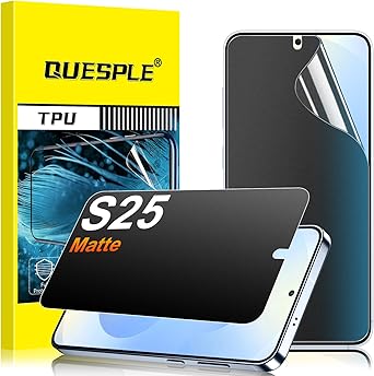 2 Pack for Samsung Galaxy S25 Anti-Glare Matte Privacy Screen Protector 6.2 inch, Smooth and Responsive Touch Flexible EPU Film, [Support Fingerprint Unlock] [Self-Healing] [Not Glass]