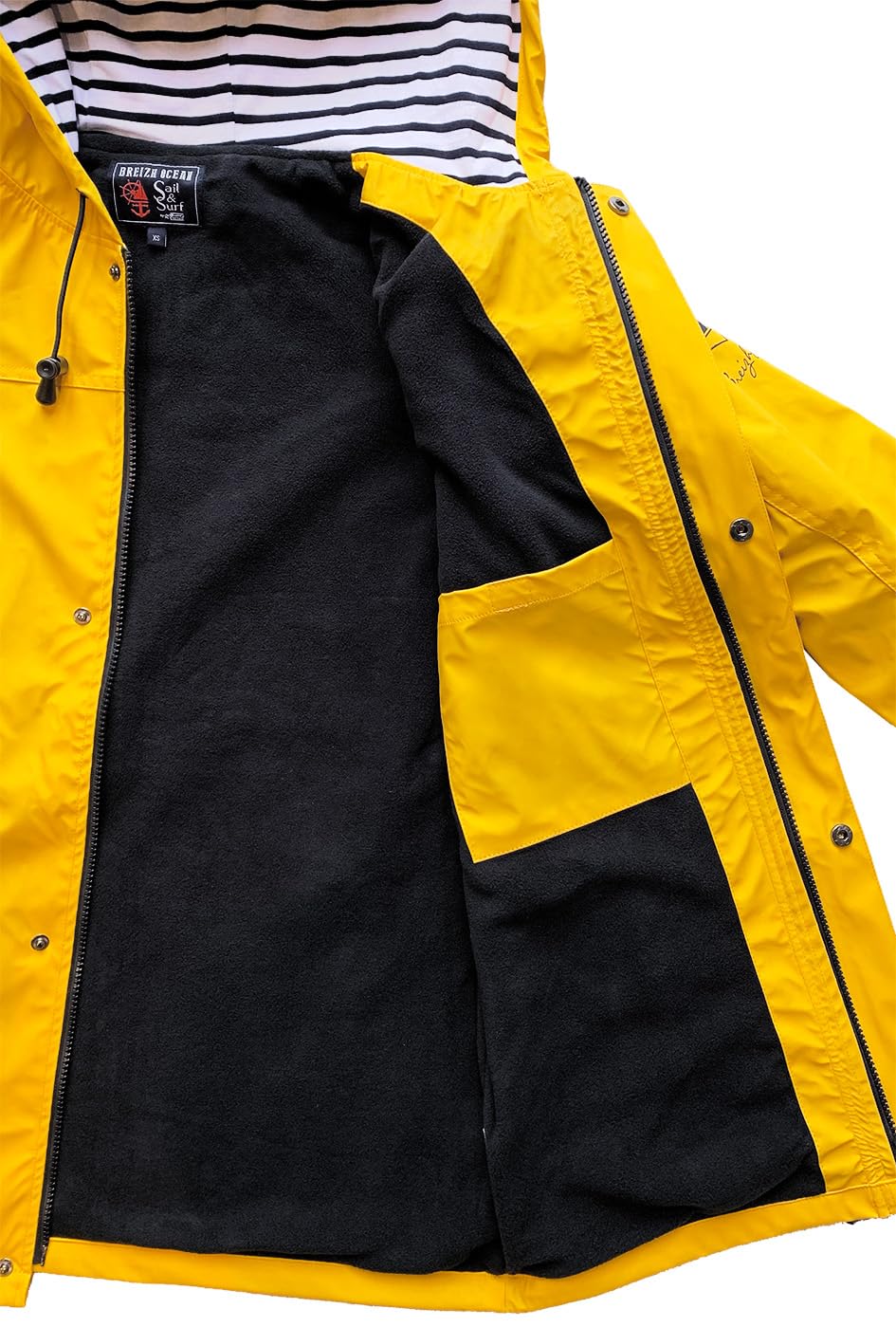 Breizh Ocean - Ciré Imperméable Chaud intérieur Polaire Mixte - du XS au 4XL - Création Française ARTIC - Manteau Femme Hiver ou Manteau Homme Hiver - Grande taille disponible
