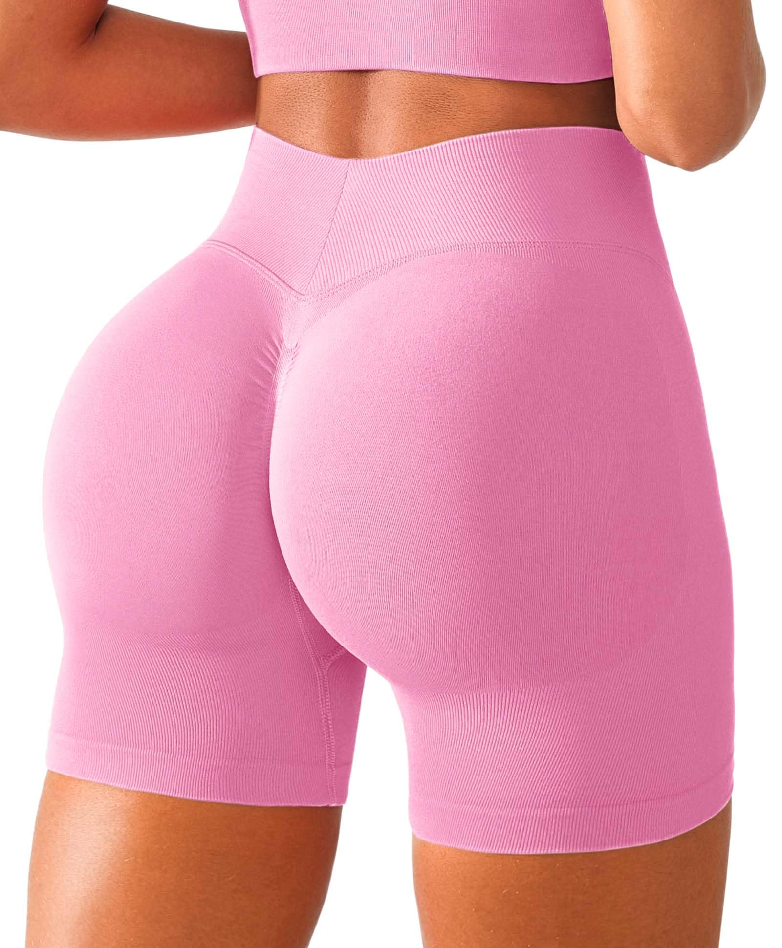 BRXL Scrunch Butt Lifting Shorts for Women V Back Seamless 5" High Waist Workout Gym Compression Spandex Impact Shorts