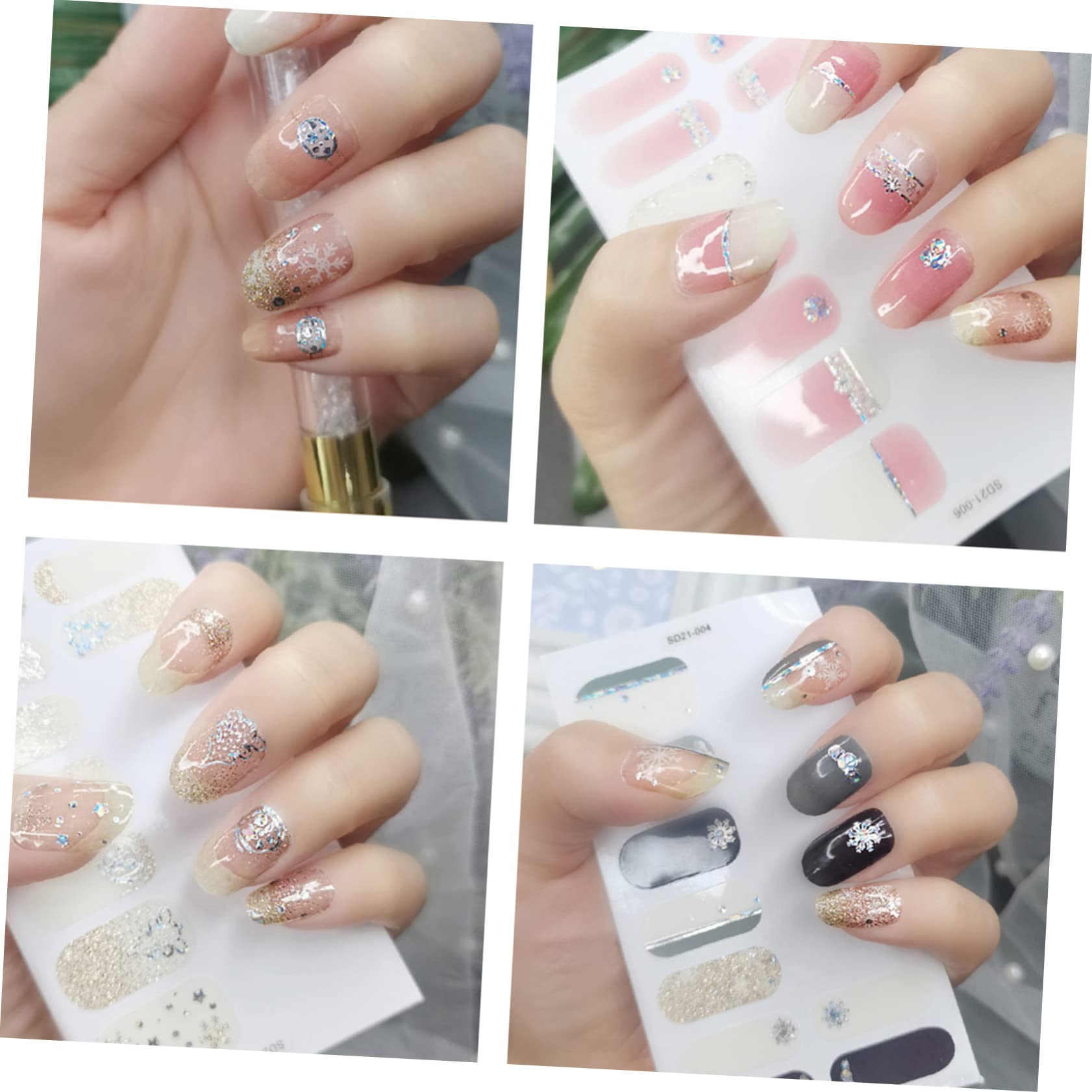 VALICLUD 5 Set Adesivi Per Unghie Decalcomanie Autoadesive Per Nail Art Per Stile Unico 6 Fogli*5