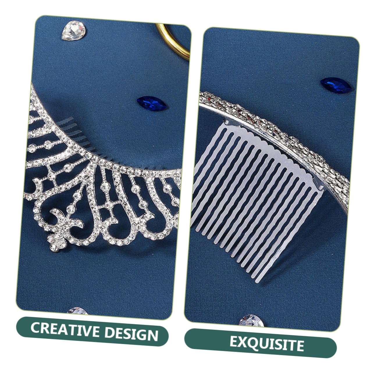 FRCOLOR 4stücke Braut Haarschmuck Krone Wasserdiamant Haarkamm Für Hochzeiten Eleganter Haarclip Perfekten Frisur Leicht Und Für Besondere Anlässe