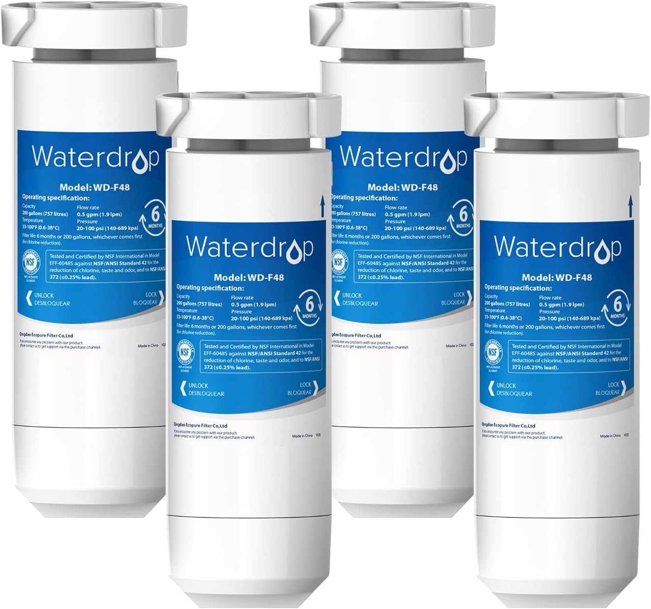 Waterdrop XWF Water Filter for GE® XWF Refrigerator