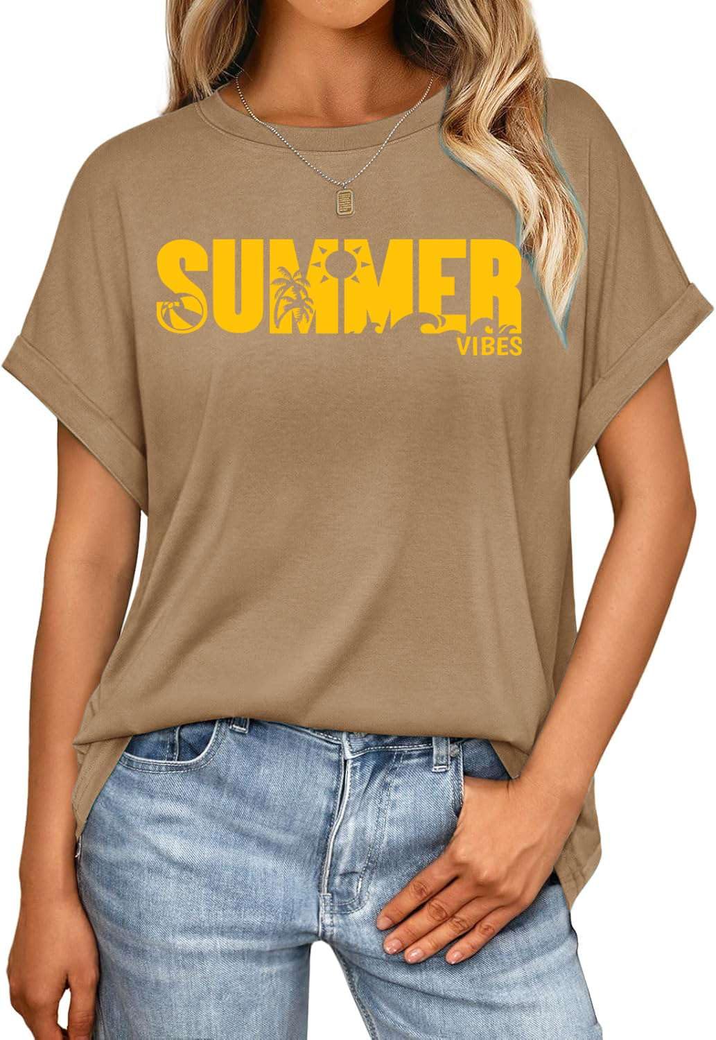 Pawate Damen Tshirt Kurzarm Oversize Bedruck Oberteile Sommer Shirts Casual Locker Tops Tunika