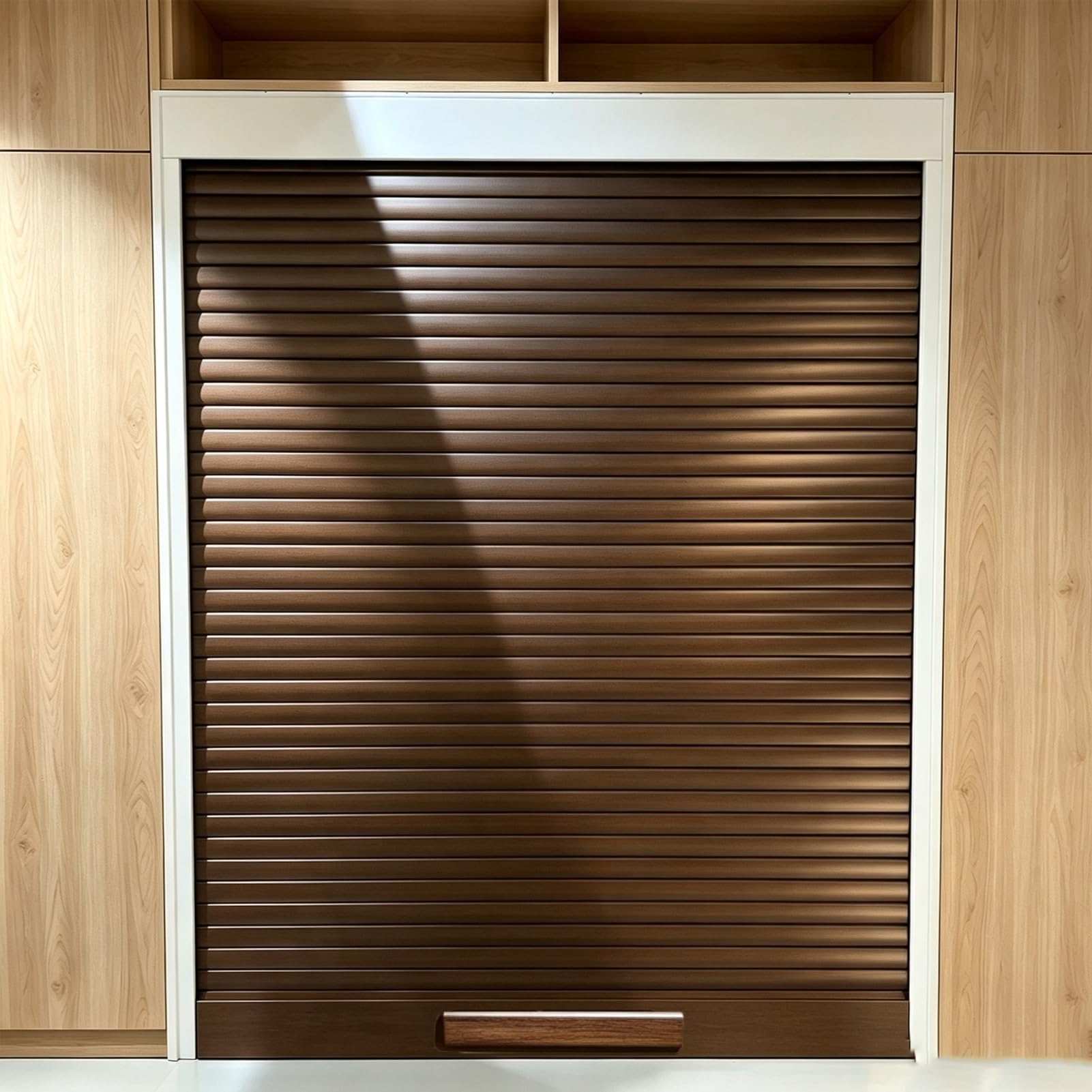 Puerta Corredera Plegable Puerta Tipo Persiana a Medida de Deslizamiento Suave para Mueble o Armario
