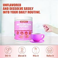 Vista 5 de Polvo de péptidos de colágeno múltiple de 0.35 onzas – Polvo de proteína de colágeno hidrolizado tipo I, II, III, V, X con biotina, ácido