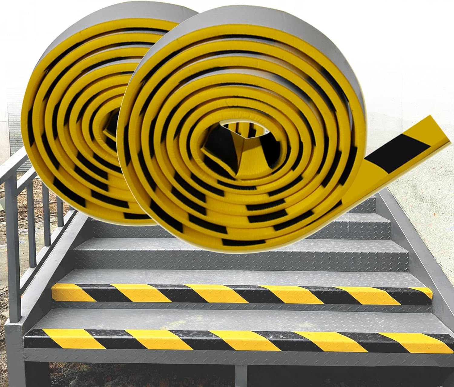 5m/ 16.4ft Wall Corner Protector, Yellow Black Foam Corner Protectors, NBR Widened Edge Protector for Parking Columns & Factory(10m/32.8ft)