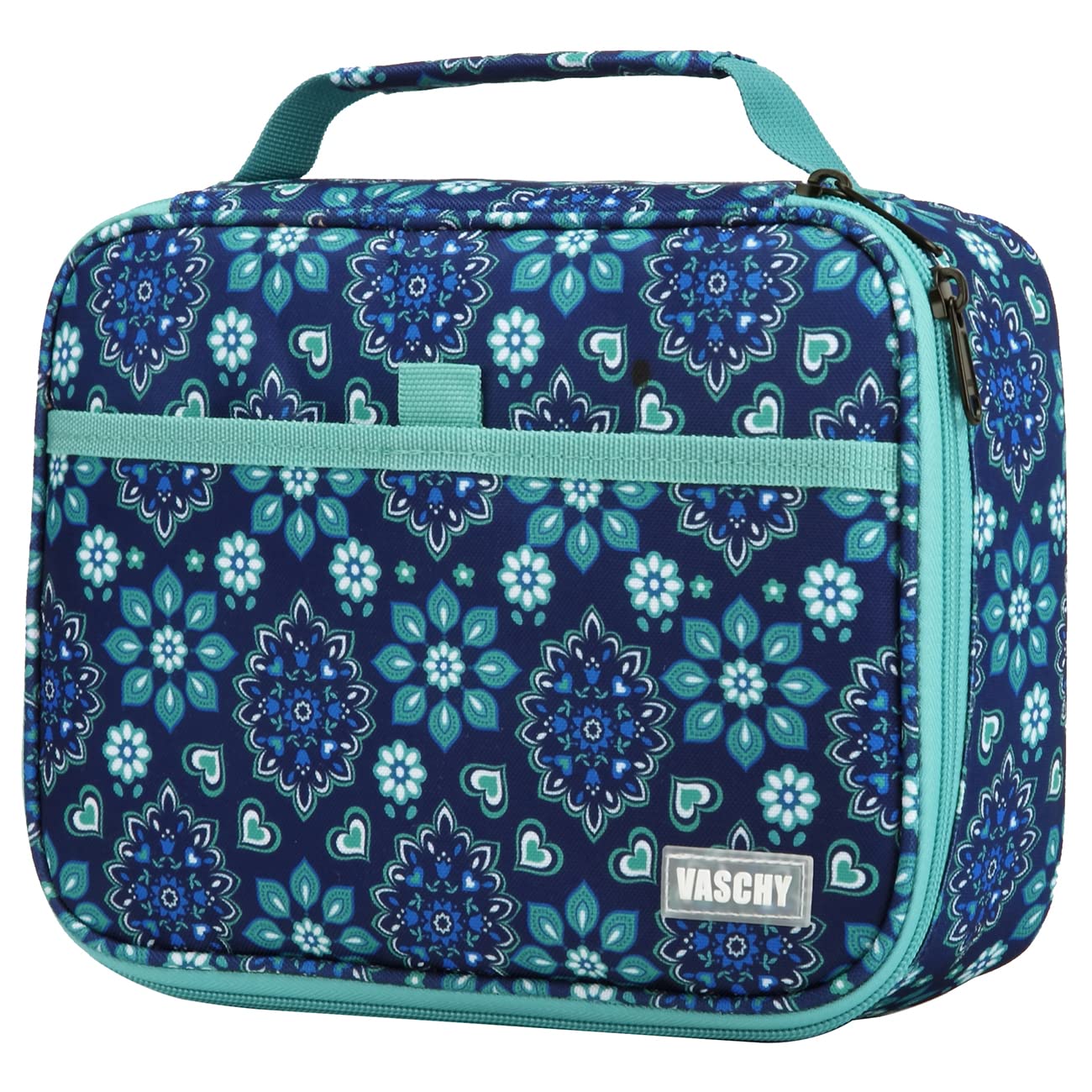 VASCHY Große Federmäppchen, Multi Fächer Mäppchen Organizer 72 Stück Etui Schule Federmappe Federtasche Maeppchen für Jungen Mädchen Blaue Blüten