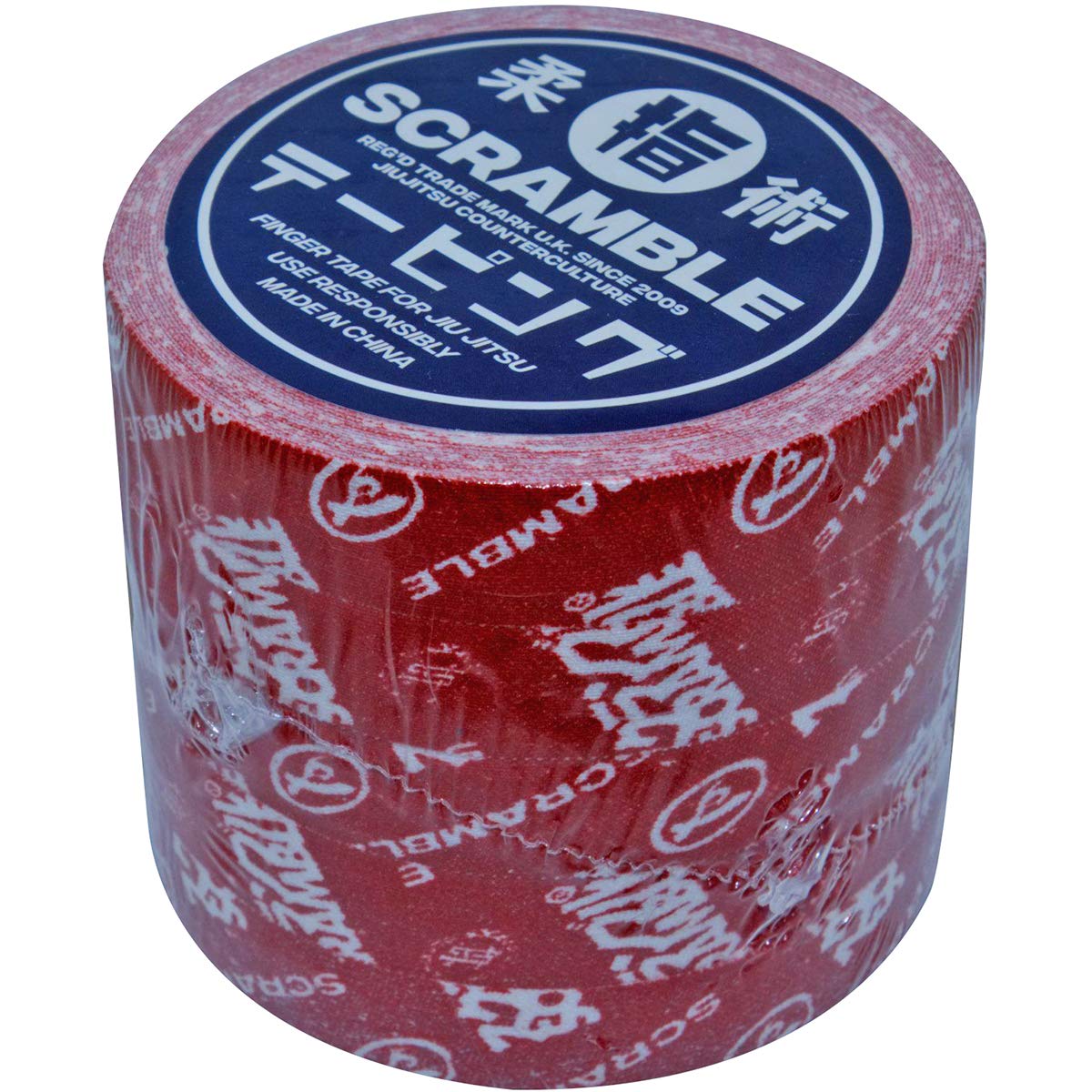 SCRAMBLE ‘YUBI’ BJJ Finger Tape- 1.25cm x 10m- 5 Rolls, Sports Tape Providing Protection in Brazilian Jiu Jitsu, Climbing, Weightlifting, Cross Fit. High Tack Adhesive Strapping Tape for Injuries.