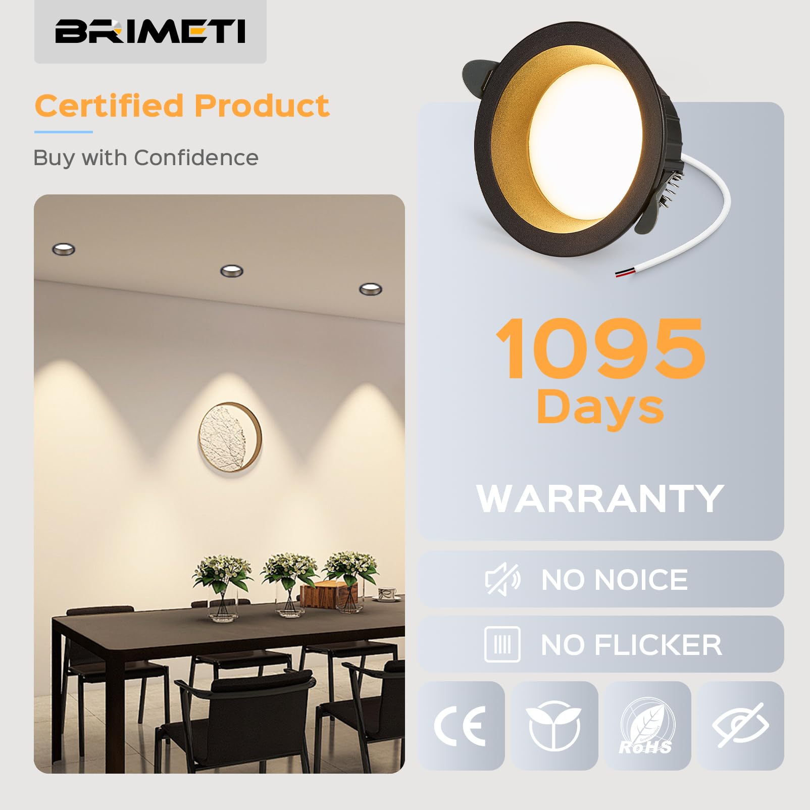 Spot Led Encastrable Noir Extra Plat, 6 Pack 7W 700LM, IP44, Blanc Naturel 4000K, AC 220-240V, Découpe 70mm, Rond Ultraslim Plafond Encastré Pour Salle de Bain, Cuisine, Salon