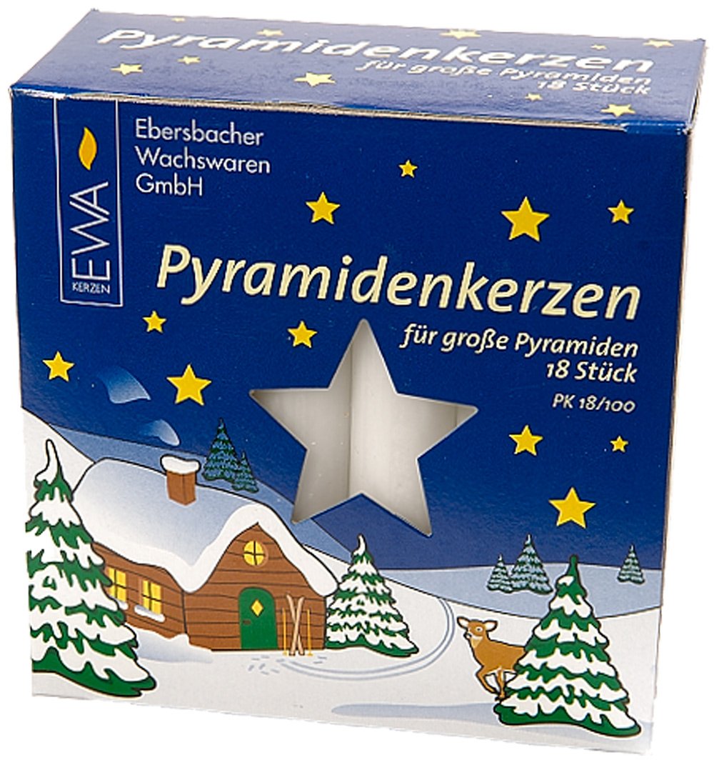 Sigro 18 Pieces Pyramid Candles, 18 x 105 mm