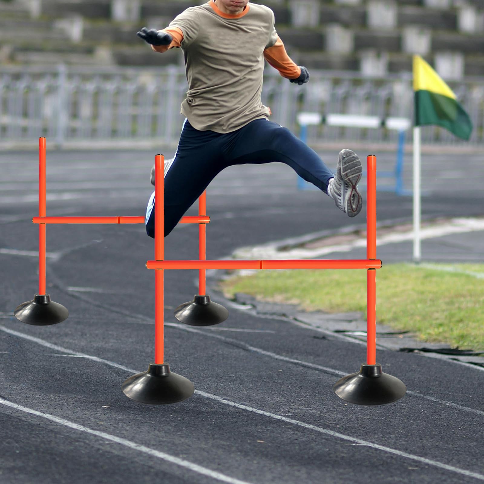 TNZMART Agility-Stöcke, verstellbare Hürden für Fußball, Fußball, Geschwindigkeitstraining, Leichtathletik, 90 cm