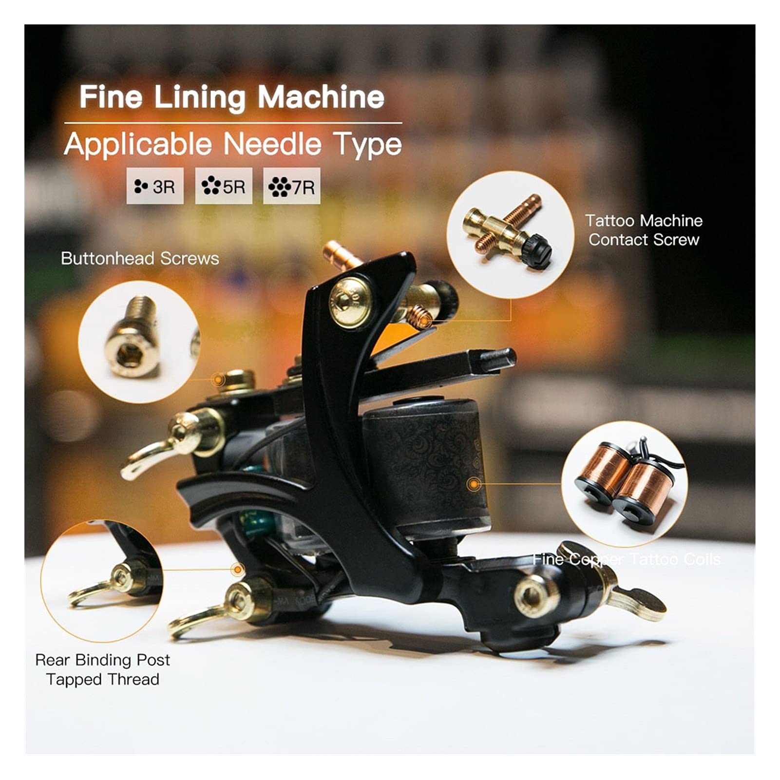 Macchina Per Tatuaggi Professionale Con Shader Rotativo Per - Foto 5