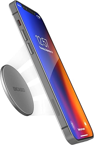 ENCASED Soporte adhesivo para iPhone, compatible con soporte MagSafe (ultra delgado de 0.15 pulgadas), disco de montaje magnético seguro para pared,