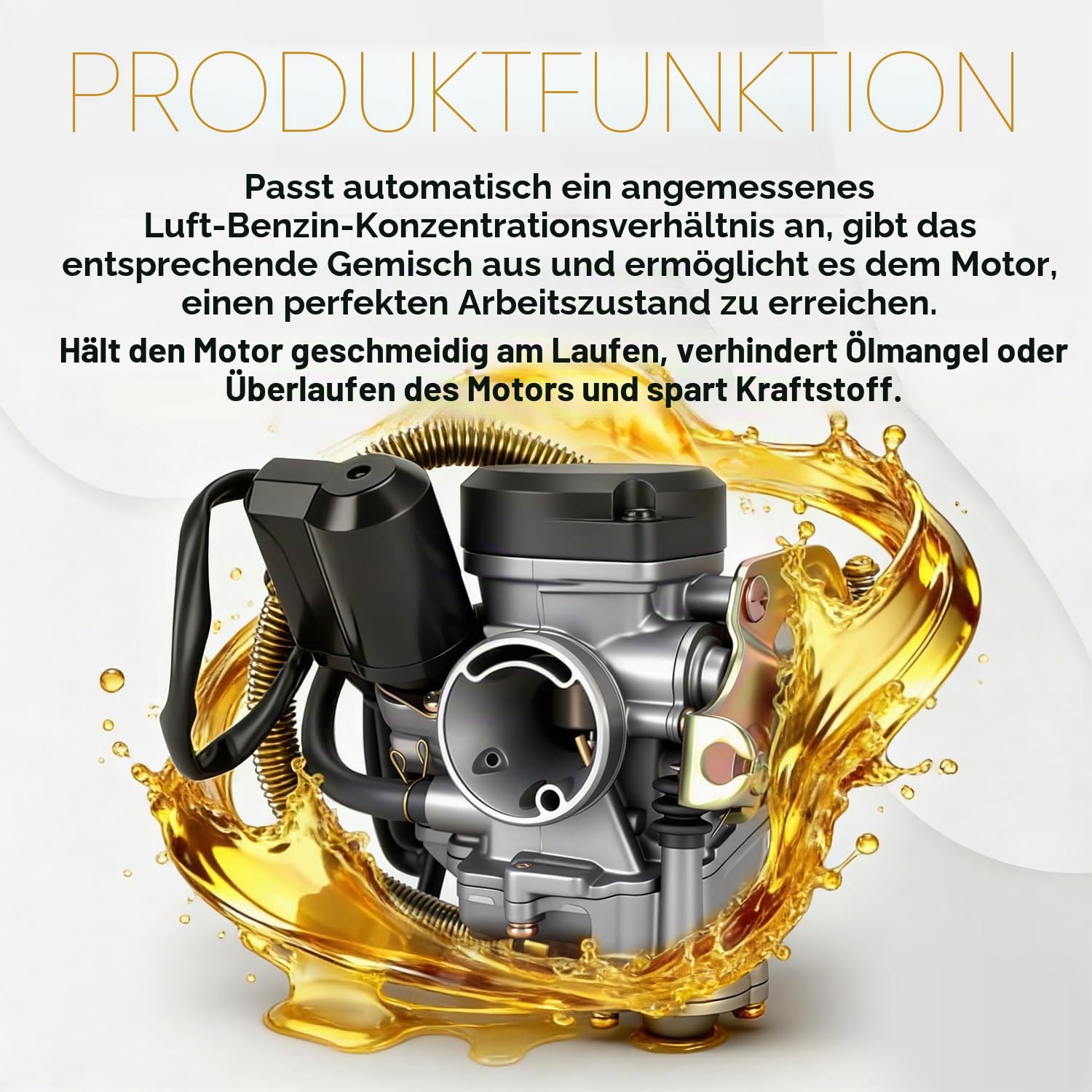 CVK PD18J Vergaser,Motorrad Vergaser für 4 Takt GY6 50CC 139QMB 139QMA Dirt Bike Motocross Motorrad Go Karts Scooter Quad ATV Filly 50