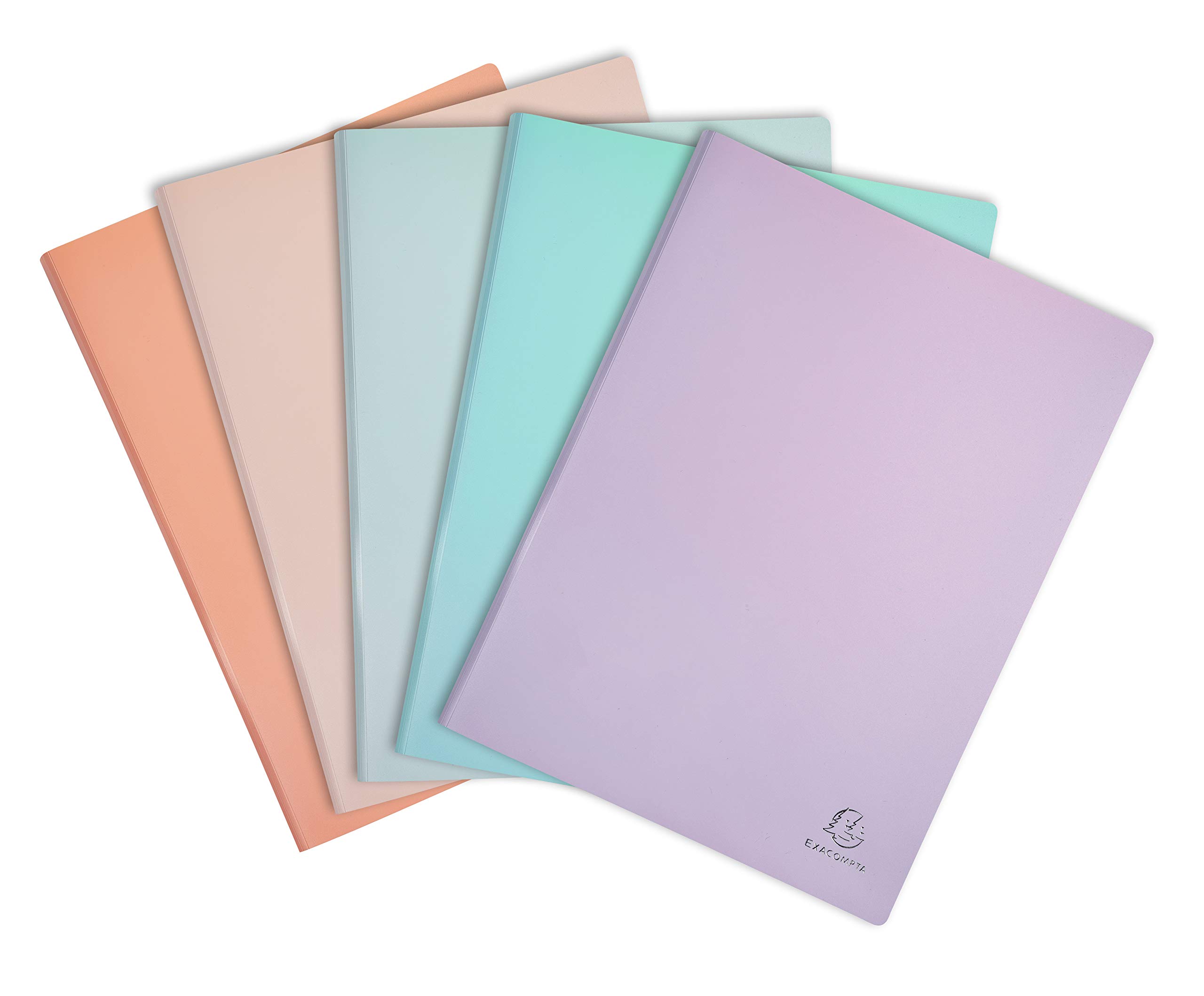 Exacompta Aquarel - Espositore semirigido in polipropilene, formato A4, 30 tasche, colori assortiti, confezione da 12