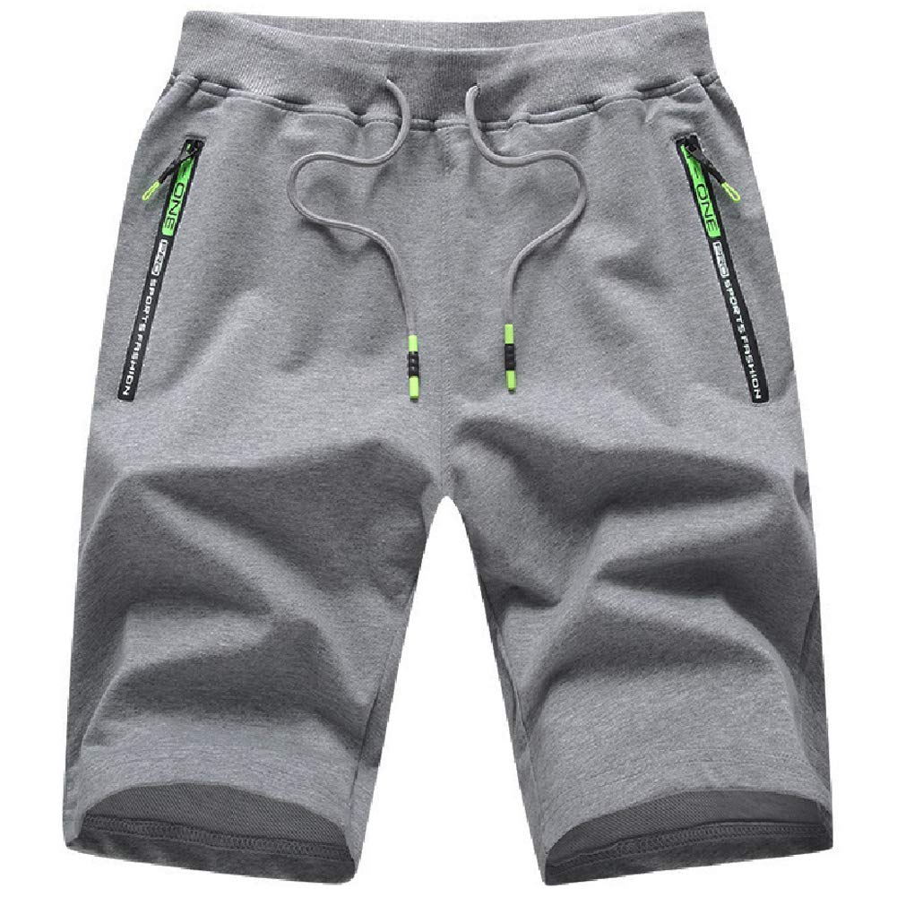 Tansozer Kurze Hosen Herren Shorts Sport Sommer Jogginghose Herren Kurz Shorts Baumwolle Gym Sweat Shorts Jogging Fitness Hose Grey S