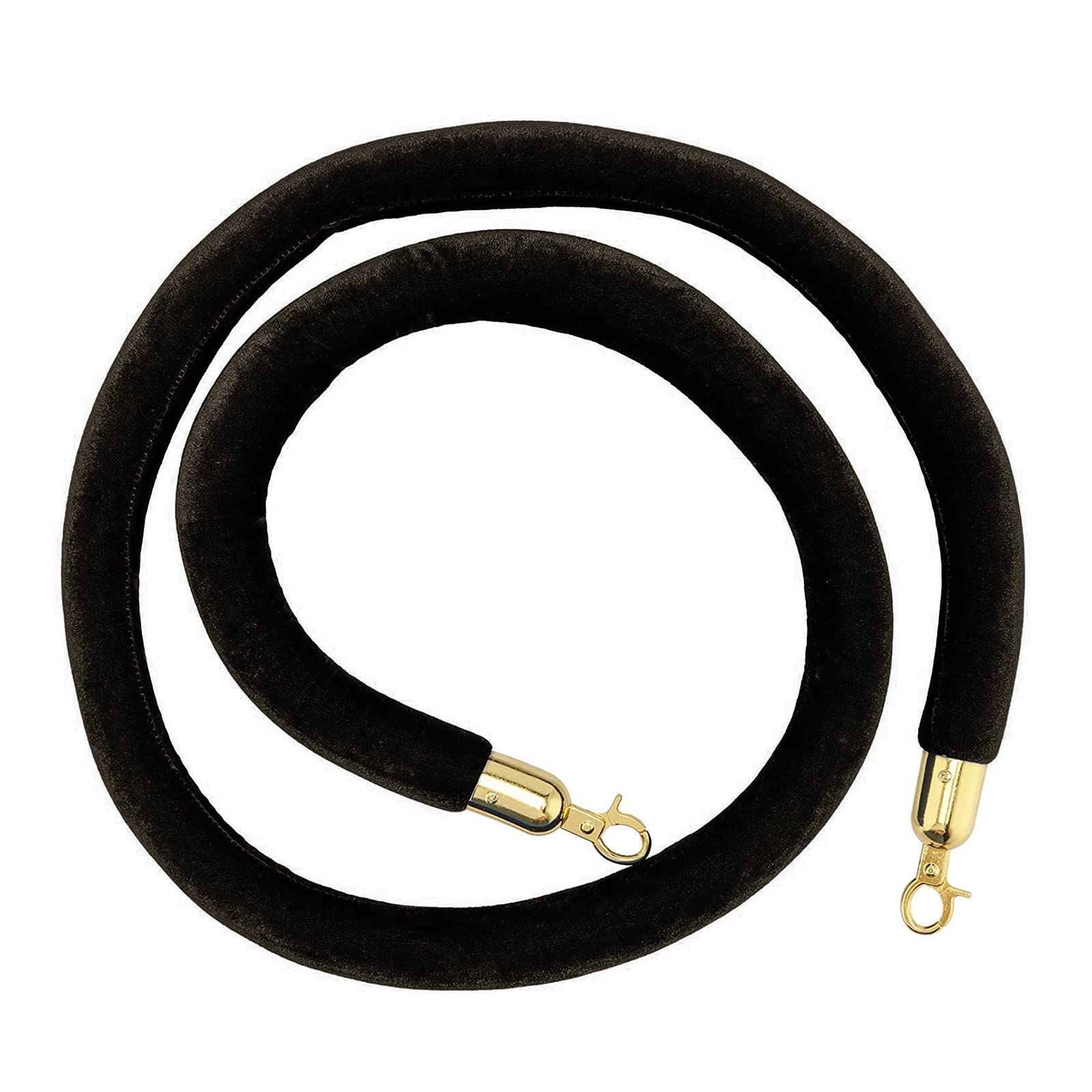 AUNANGLJSCS Rope barriers, Rope Divider,Stanchion RopeCrowd Control Ropes, Hanging VIP Queue Barrier, with Hooks, for Party Movie Theaters(Black,2.5M/98.4Inch/8.2Ft)
