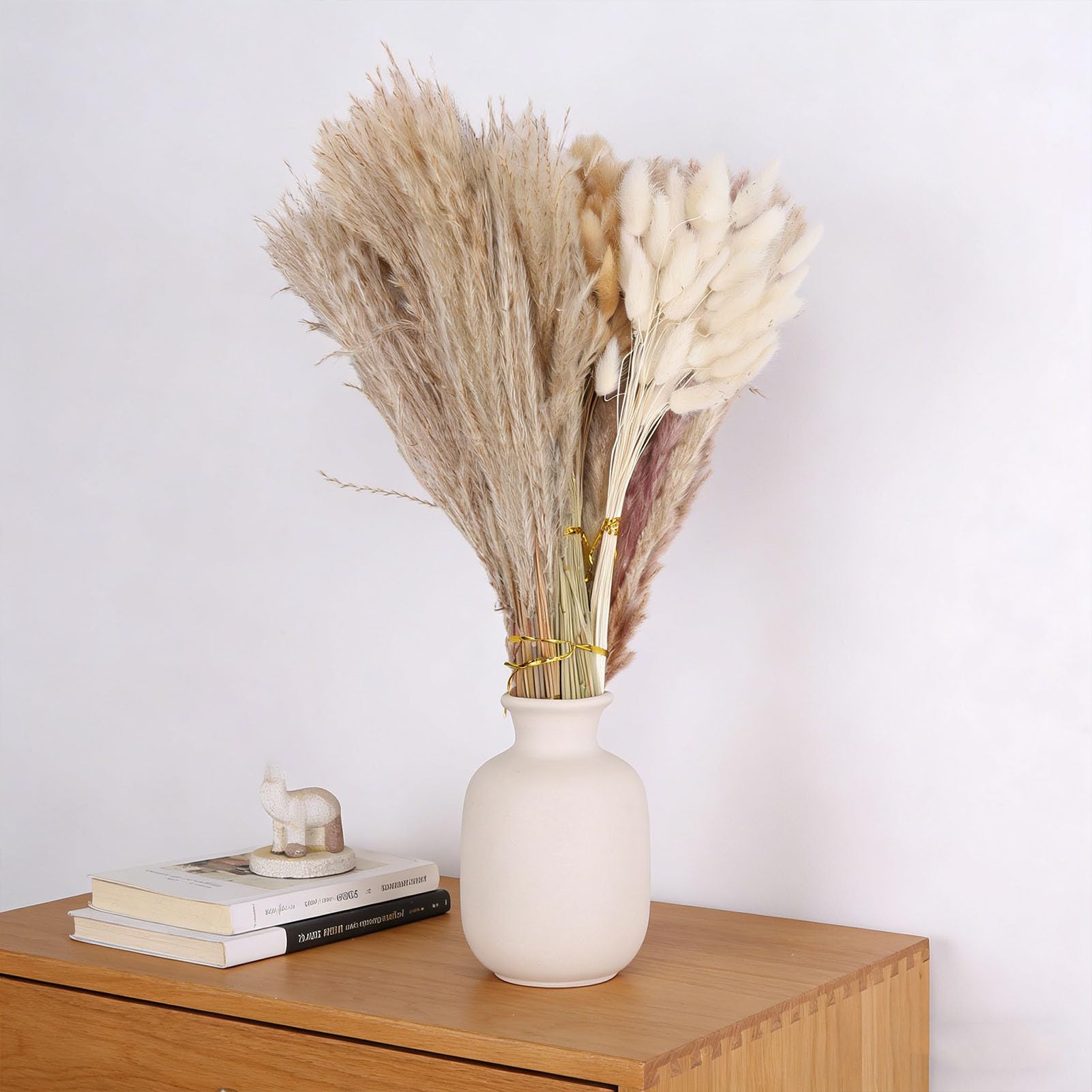 Bouquet di fiori secchi Boho da 330 pezzi, di pampa coda di coniglio piante secche riempitivo per vasi fiori nuziali per matrimoni, decorazioni per feste Boho e decorazioni per la