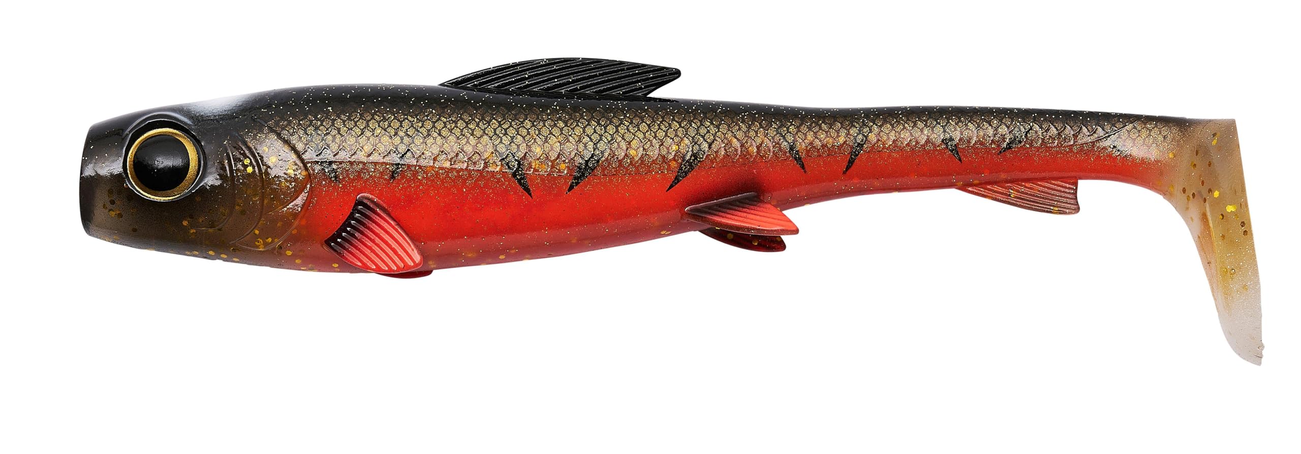 Abu Garcia Svartzonker McPike, Słodkowodna Przynęta Szczupakowa z Wymienną Tarczą Smack! Disc, Tail Action do Łowienia Szczupaków, Sandaczy i Ryb Drapieżnych, Yellow Fin Perch 17 cm