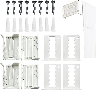 Amazing Drapery Hardware 2.5 Inch Pocket Rod Brackets - Adjustable 3.5 to 6 Inch Clearance, Universal for Wide Pocket Rods - 2 Pairs with Screws and Plugs