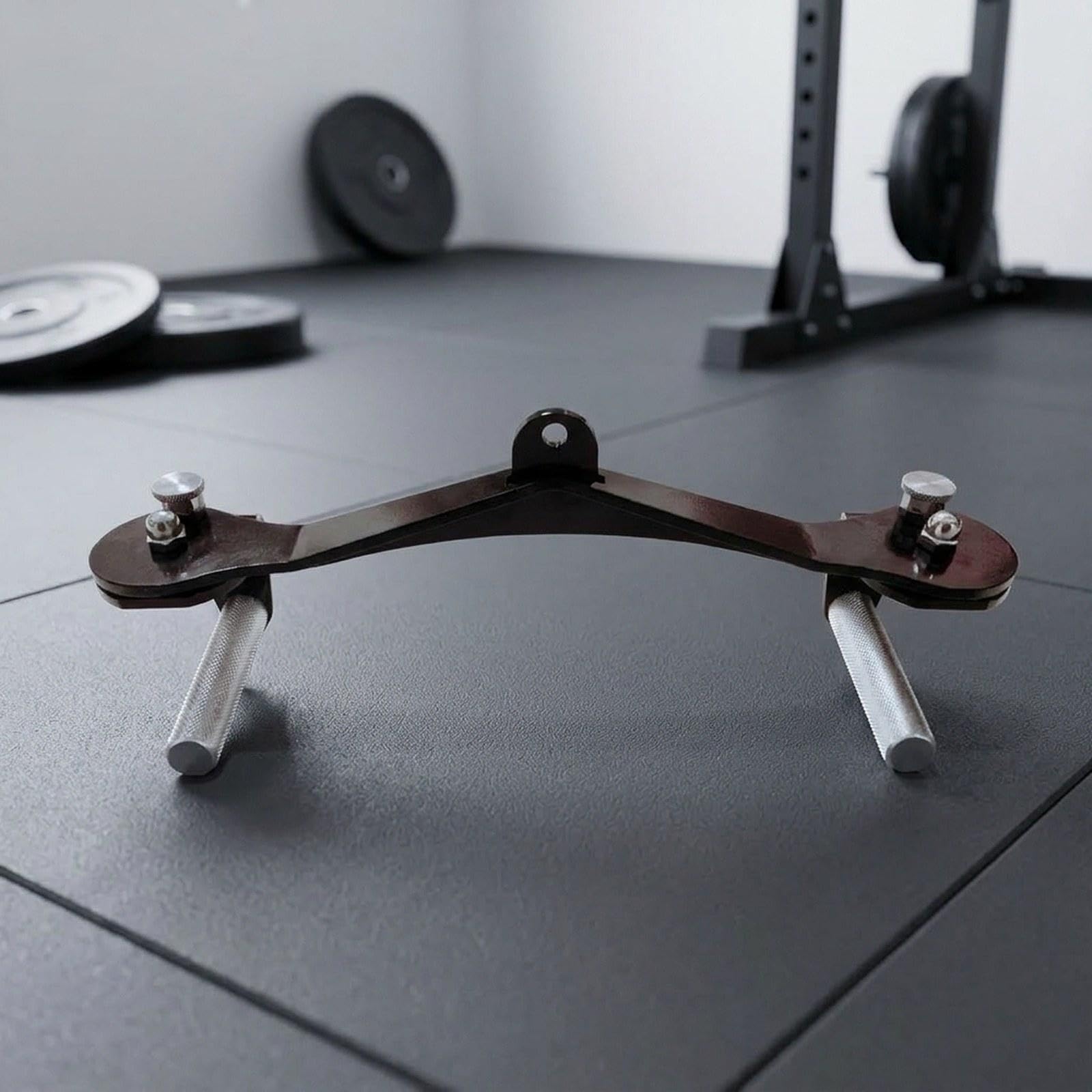 Juego de manijas de gimnasio ajustables, accesorios de extracción y fila, reforzados, agarre ergonómico, acero compacto