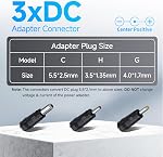 UL Listed 6V 1A 6ft Power Supply Adapter with 3 Tips, AC/DC 6W 1000mA 800mA 500mA Replacement Power Cord for Blood Pressure Monitor/Elliptical Machine/Sewing Machine/Trash Can/Soap Dispenser and More