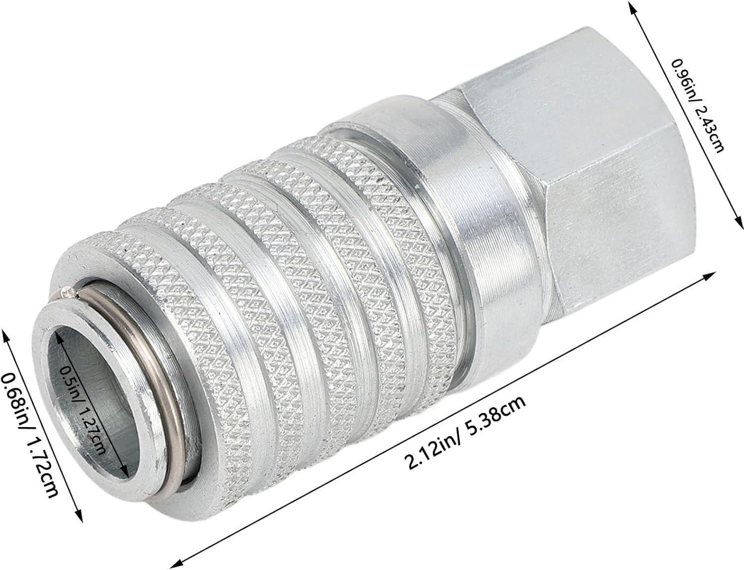 Diagnostic Equipment Coupler Female Pipe Thread PD242 Series Test Port 1/8in Body Size 1/4in NPTF Thread 2.12in Length Hydraulic Pneumatic Systems