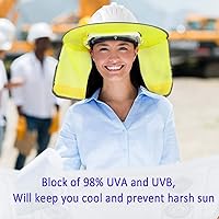 Vista 4 de Casco de protección solar - Actualización de cobertura de cuello con visera completa y franja reflectante para cascos de construcción