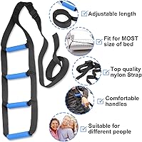 Vista 4 de Asistencia de escalera de cama, ayudante de dominadas y ayudante para sentarse, 4 agarres de mango, dispositivos de asistencia de riel de cama