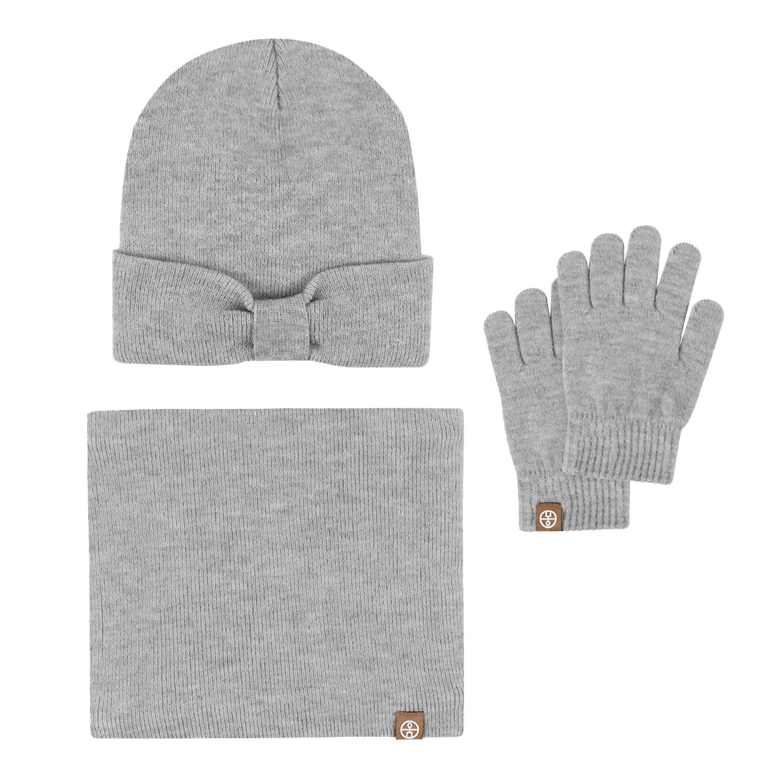 Conjunto de invierno para niño de 0 a 5 años con gorro de nudo y bufanda 8