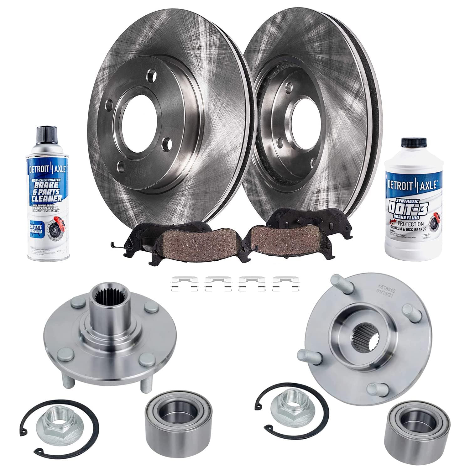 Detroit Axle - Front Brake Kit for 2008 2009 2010 2011 Ford Focus