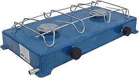 Jolly Fogão Portátil de Camping Duas Bocas A Gás Azul GLP