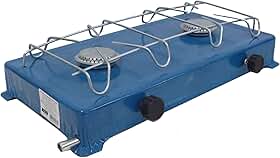Jolly Fogão Portátil de Camping Duas Bocas A Gás Azul GLP