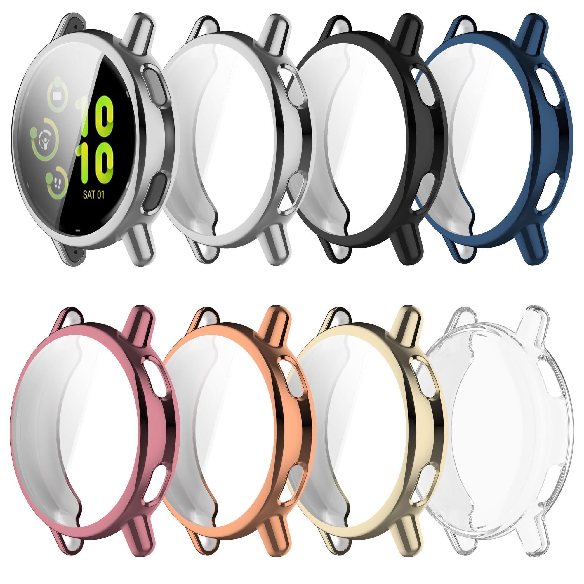 Compatible with Garmin Vivoactive 5 Watch Case Cover, Replacement TPU Protective Case Cover with Screen Protector for Garmin Vivoactive 5 Smart Watch