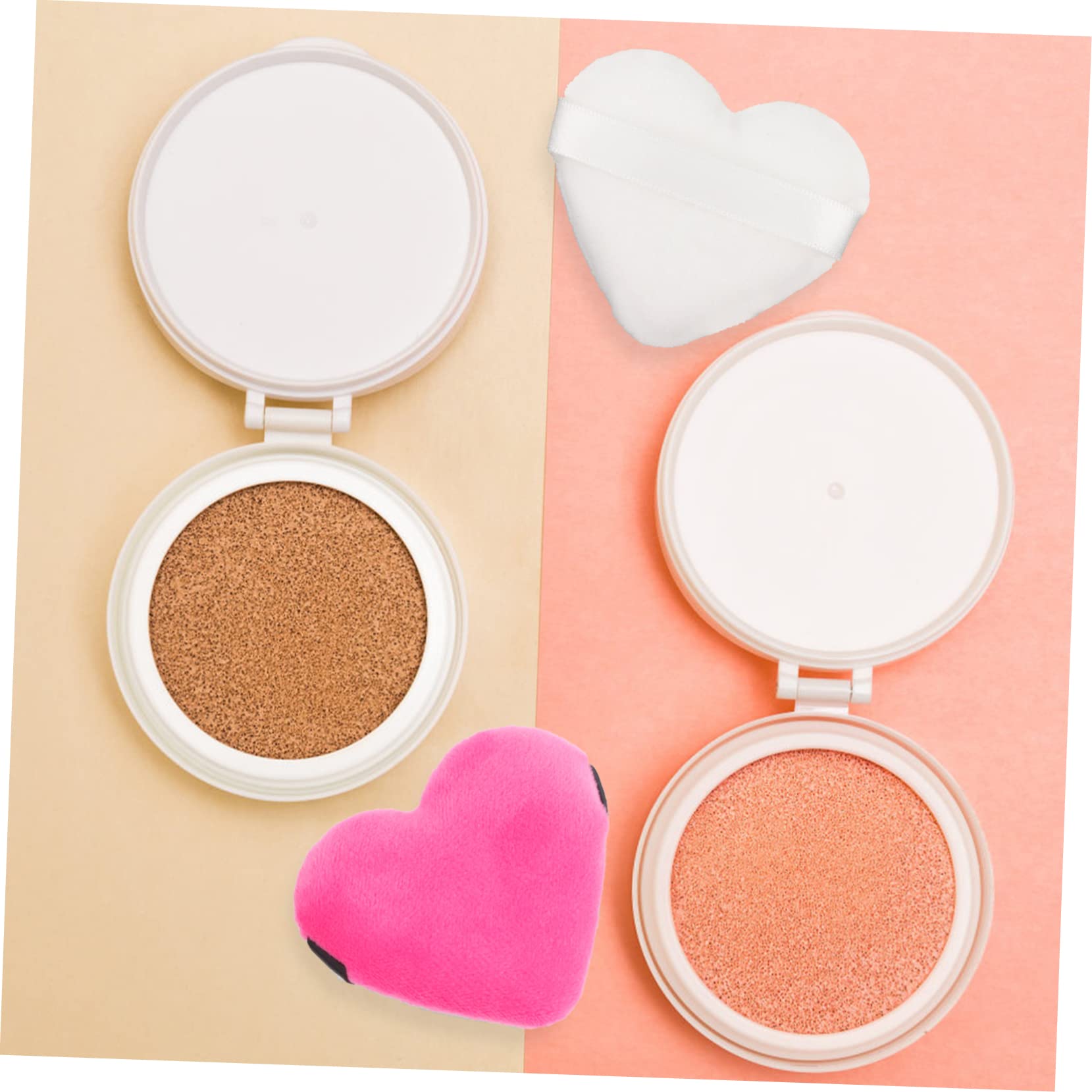 POPETPOP 45stücke Teiliges Herzförmiger Makeup-puderquasten Atmungsaktiv Für Flüssig Und Puder-foundation Für Sanfte Applikation Und Makellosen