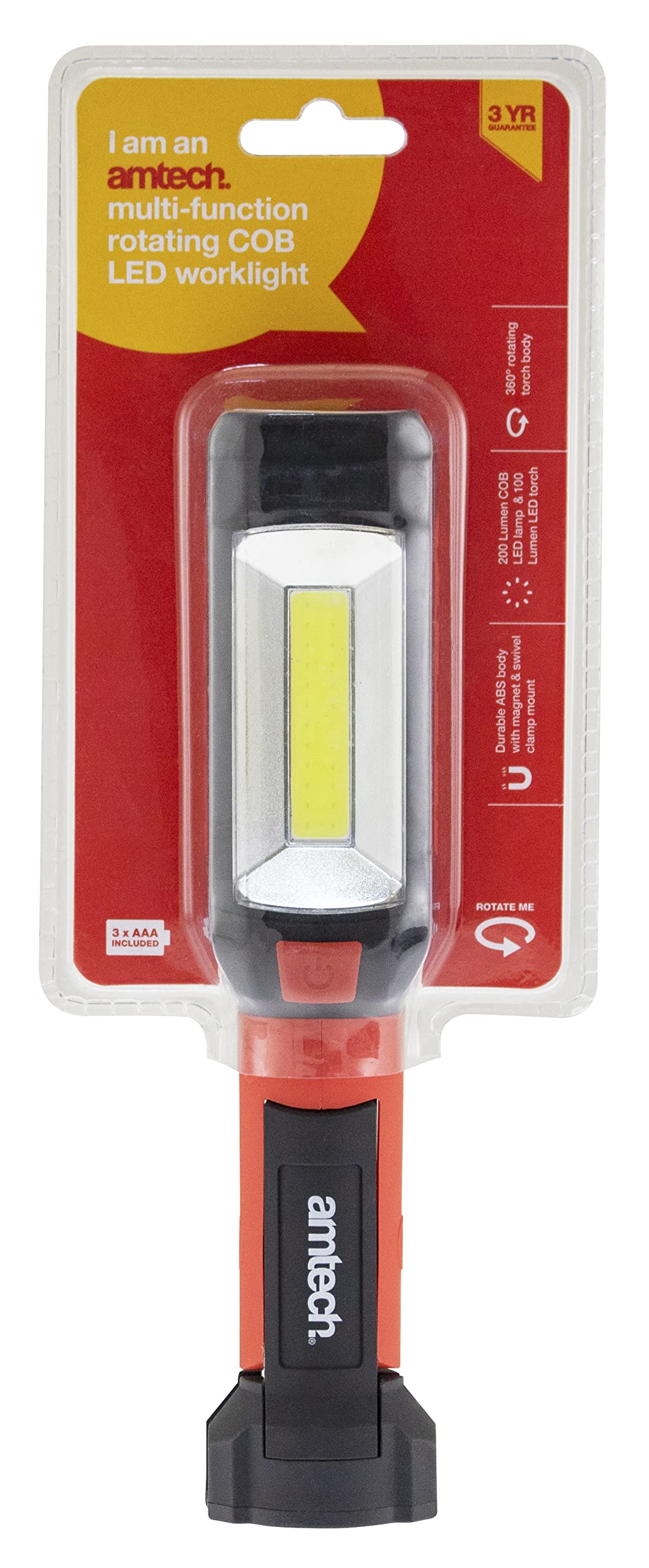 TAIKOO Multi-function LED COB Rechargeable Keychain Flashlights Work Light Waterproof Emergency Lamp