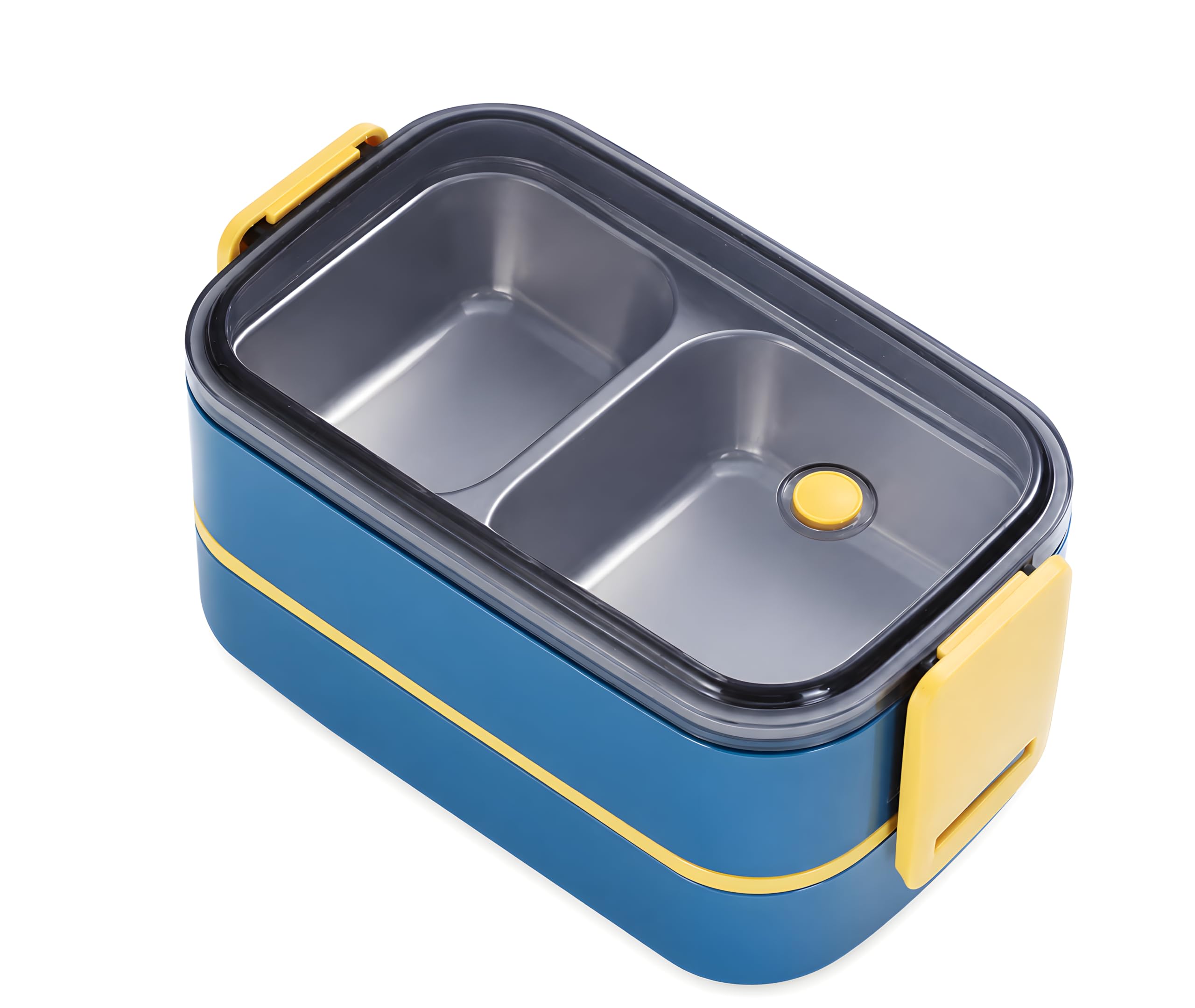 BOXIQO 1500ml 2-Layer Stainless Steel Lunch Box Blue - Image 1