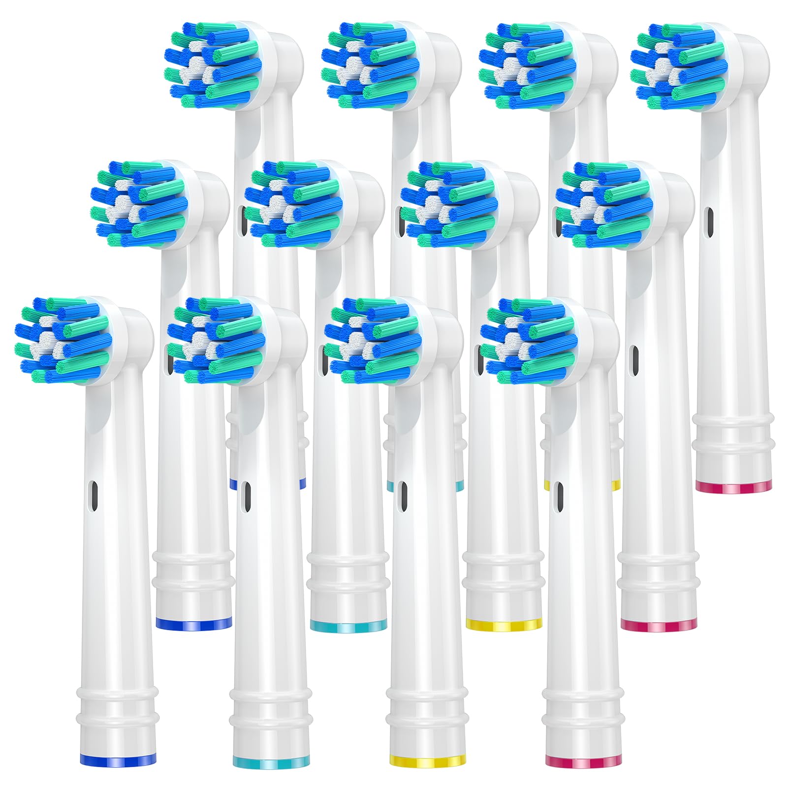 REDTRON Cross Action końcówki do Oral B elektrycznej szczoteczki, Wymienne główki szczoteczki dla Oral B, końcówki do szczoteczek elektrycznych Professional Care Vitality Pro Smart Genius, 12 sztuk