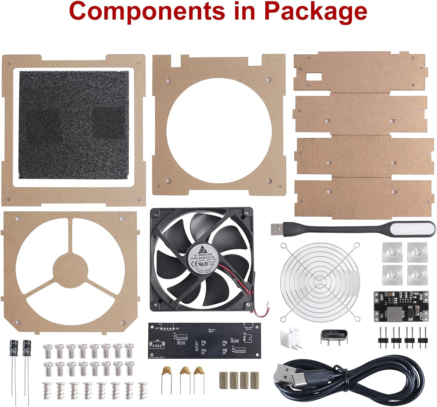 Soldering Practice Kit, DIY Solder Fume Extractor Soldering Project Kit, Solder Smoke Absorber Kit with LED Light & Filters, Solder Smoke Remover Absorber DIY Working Fan for Soldering Station