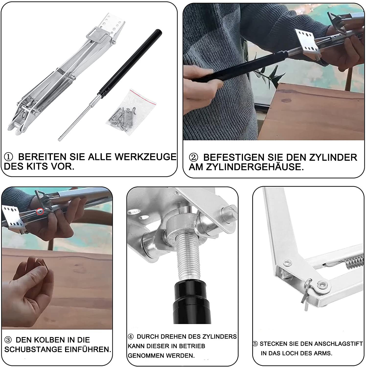Eulenke Ouvre-fenêtre automatique simple ressort pour serre abri de jardin serre entraînement fenêtre hauteur de levage 45 cm, contrôle de la température ouverture jusqu'à 7 kg, acier galvanisé (1